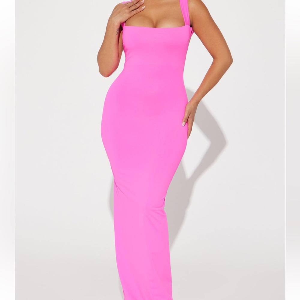 Neon Pink Fashion Nova Maxi Dress